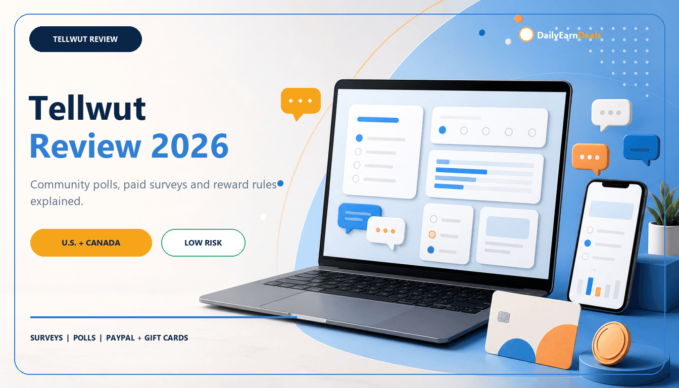 Tellwut Review 2026: Legit Surveys, Rewards and Payouts