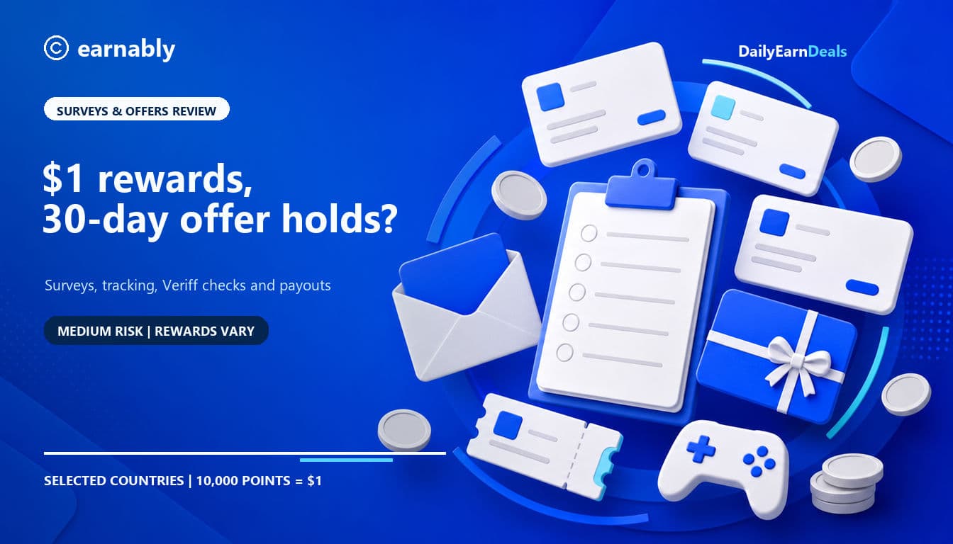 Earnably Review 2026: Legit $1 Rewards or Tracking Risk?