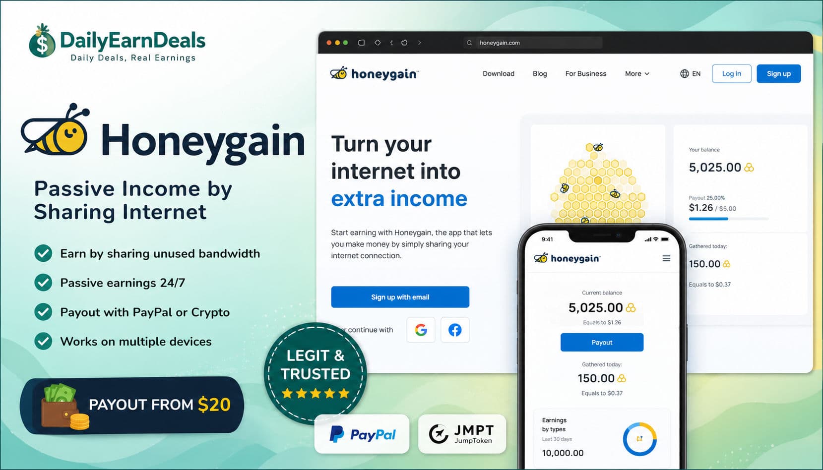 Honeygain Review 2026: Earn by Sharing Unused Bandwidth?